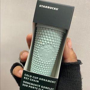 STARBUCKS mint studded keychain ornament
